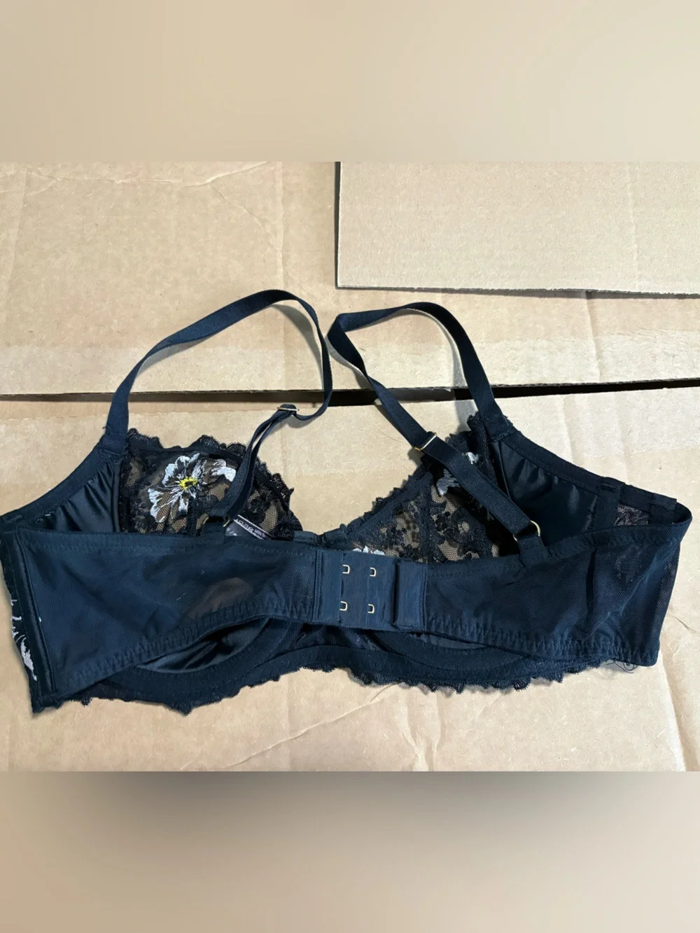 Victoria’s Secret Black Lace & Embroidered Demi Bra